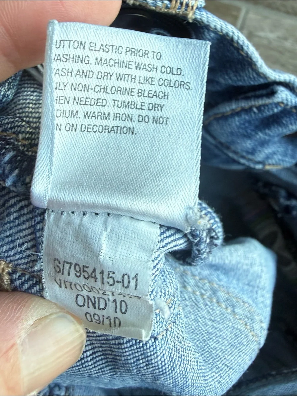 Vintage Old Navy Blue Denim Trouser Jeans with Heart Embroidery